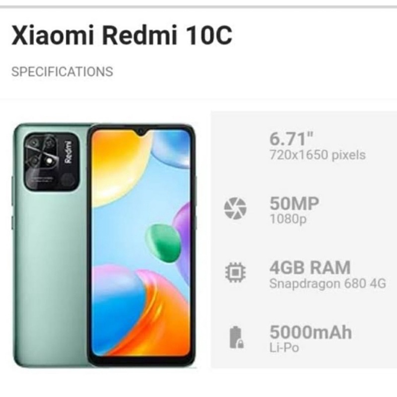 Redmi 10C 4/64 - Garansi Resmi