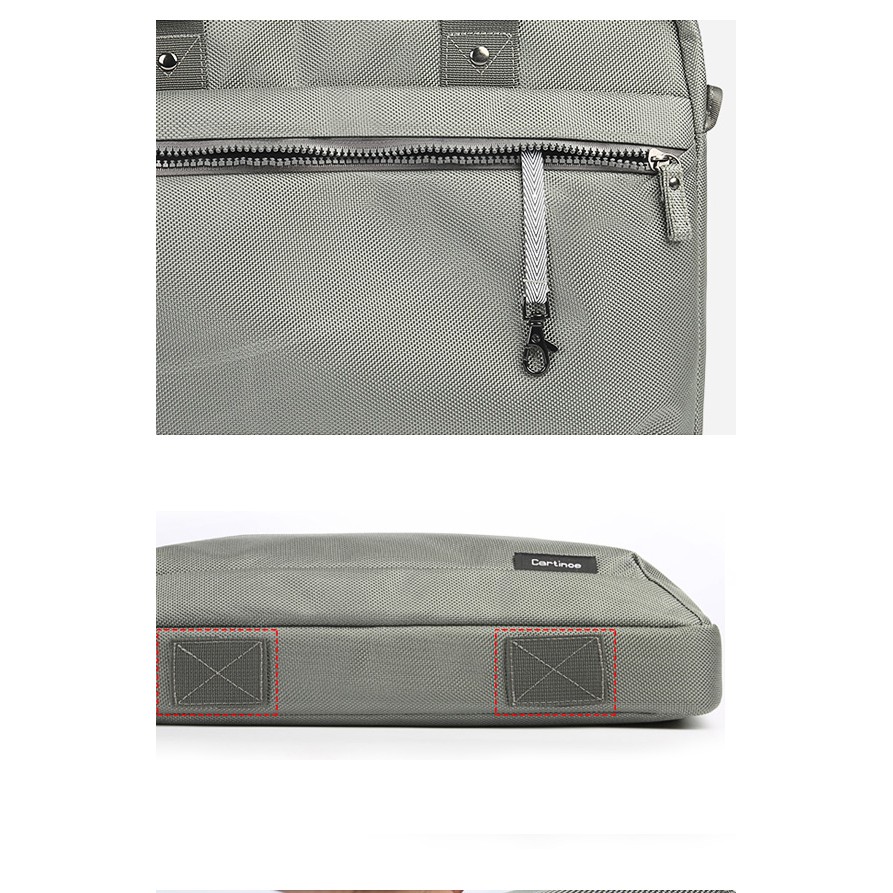 Tas Laptop Selempang Cartinoe Briefcase Grey Series 13 14 inch