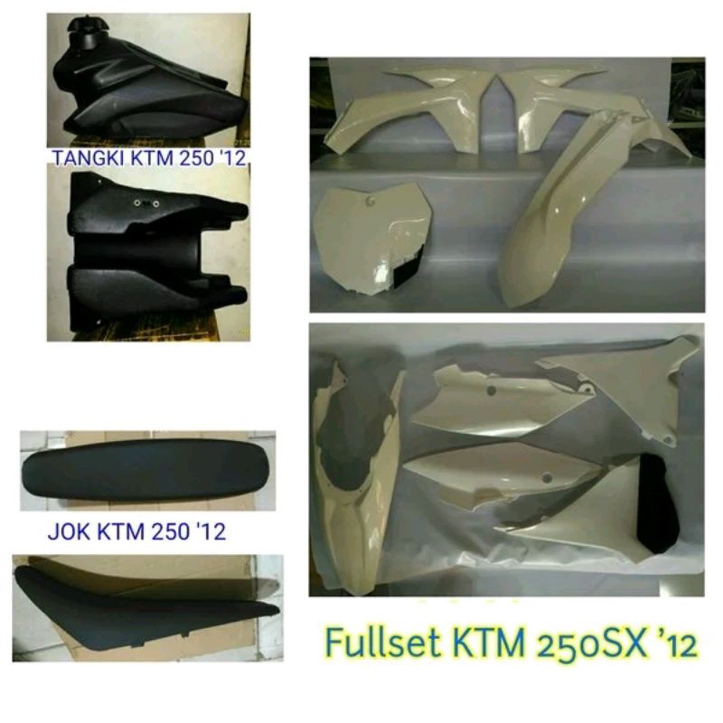 BODY FULLSET KTM 250 2014 FULLSET LENGKAP JOK TANGKI BODY SET ASSY KTM250 2014 TRAIL SUPERMOTO MOTOC