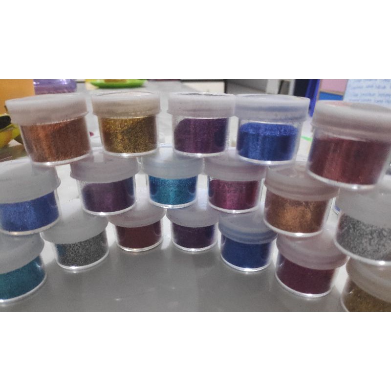 Bubuk Gliter warna warni