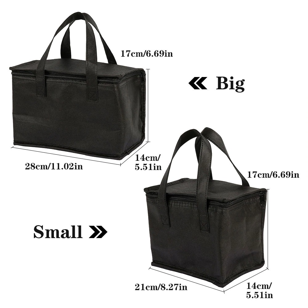 Tas Pendingin Makanan Portable Cooler Bag Box Thermal Insulated Carrier Bag Big Size - S1524 - Black