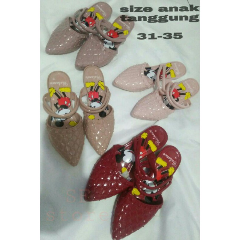 HARGA PROMO Balance-sepatu slop anak tanggung / sepatu slop jelly anak perempuan