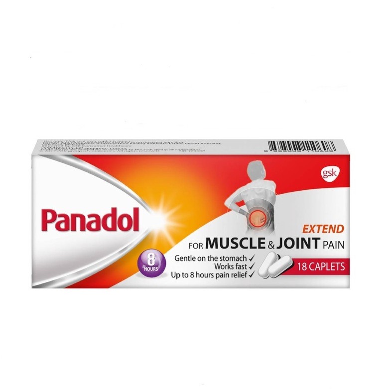 Panadol Extend For Muscle & Joint Pain (18 Caplets) SINGAPORE