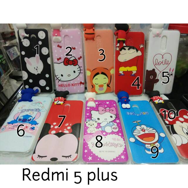 Case 3D intip tsum tsum redmi 5 plus