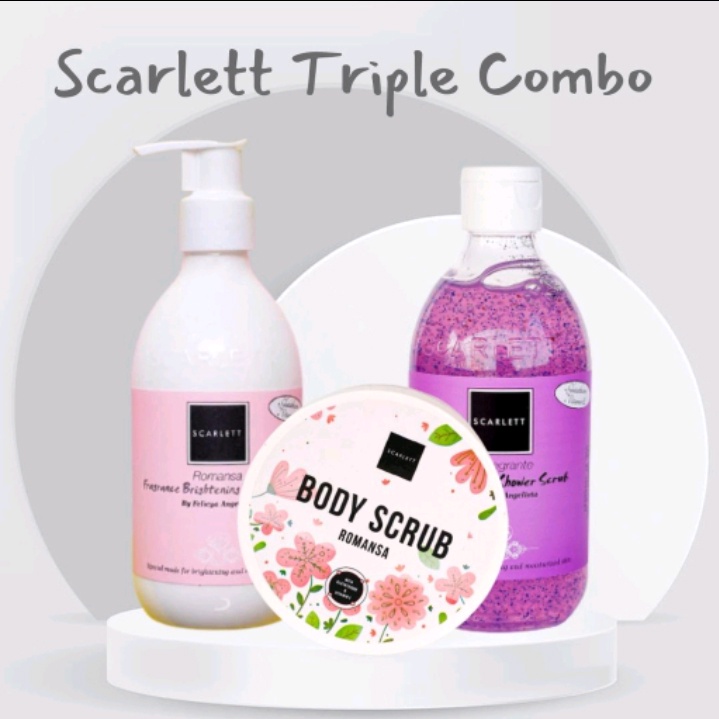 SCARLETT WHITENING PAKET LENGKAP 3 in1 ORIGINAL BPOM/PAKET ISI 3 SCARLETT WHITENING BODDY LOTION +B.