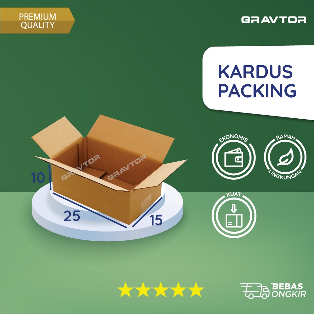 

Kardus Packing 25x15x10 - Box Dus Packaging Polos Kecil Murah