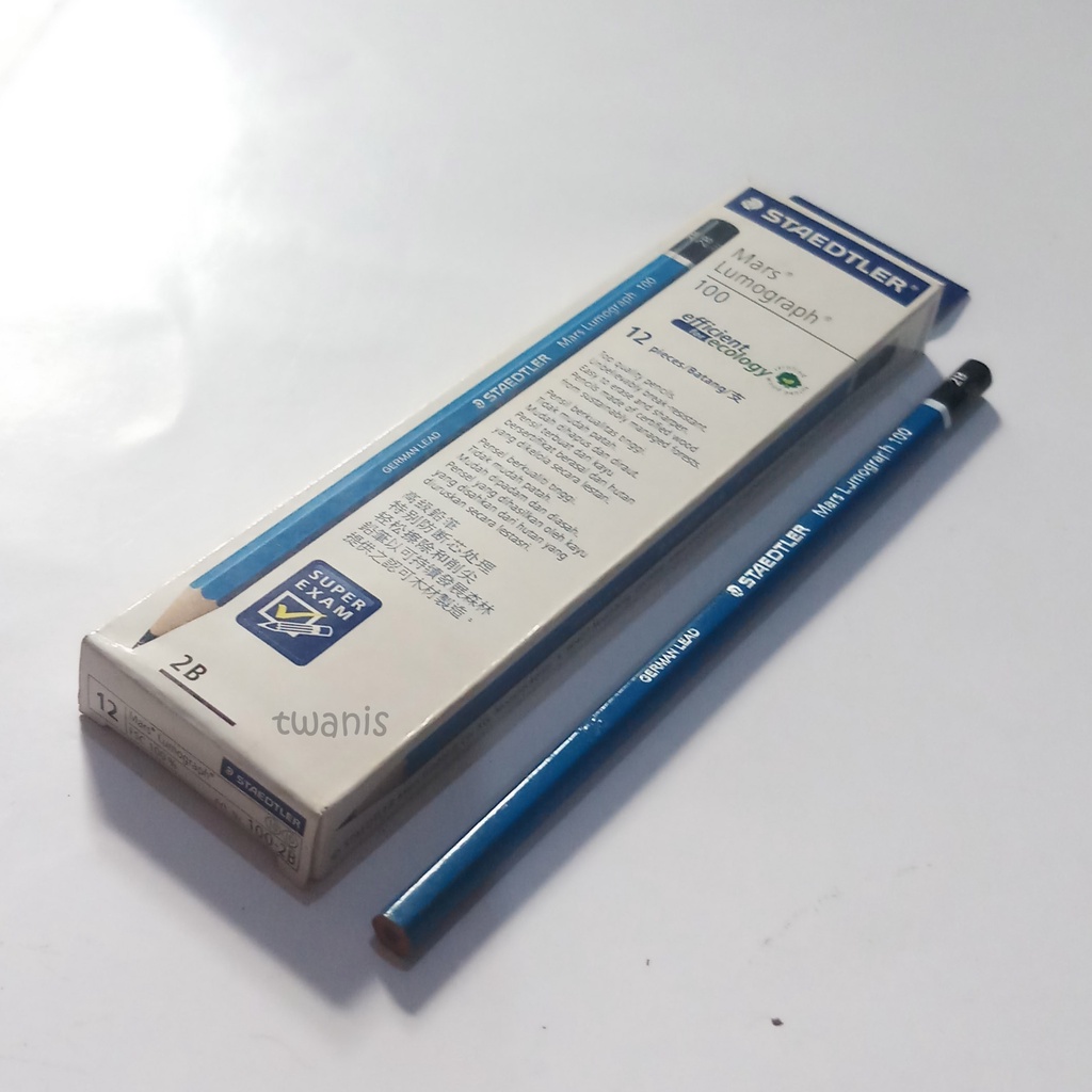 

Pensil Staedtler 2B Lumograph 1 kotak isi 12 pensil