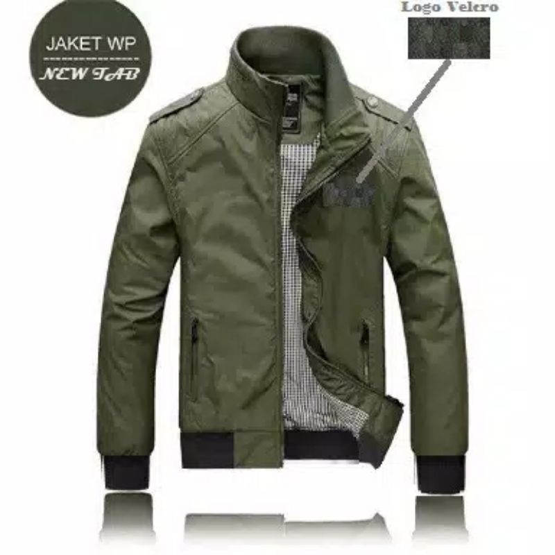 ORI Jaket WP Pria Kantor New Tab Waterprof Aklirik/ Jaket Motor WP Kekinian / Jaket Dilan Anti Air