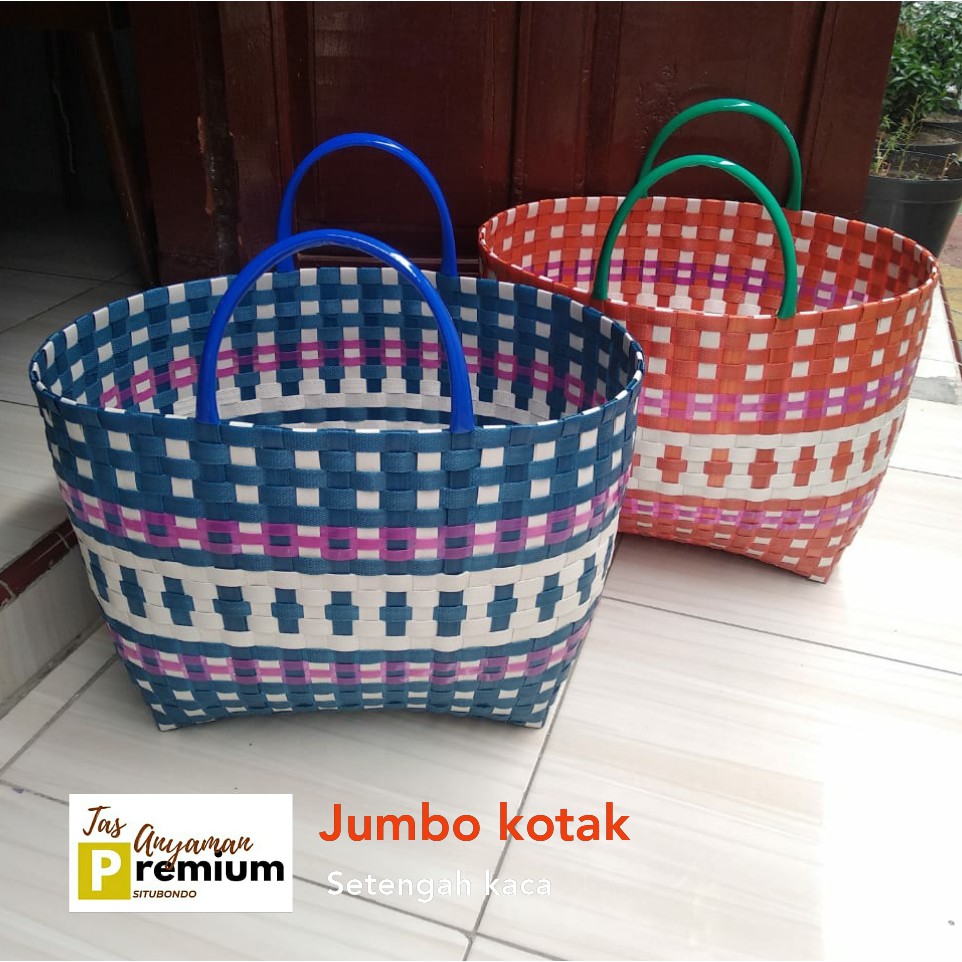 (JUMBO) Tas Belanja/ Tas Souvenir/ Tas Anyaman Premium Situbondo uk Jumbo