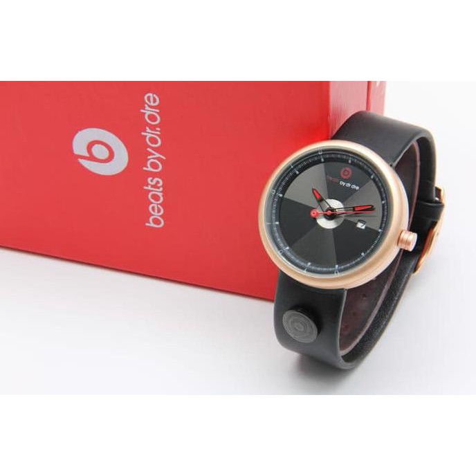 PROMO JAM TANGAN PRIA / WANITA BEATS BY DR.DRE LEATHER BLACK ROSE BLACK TERMURAH