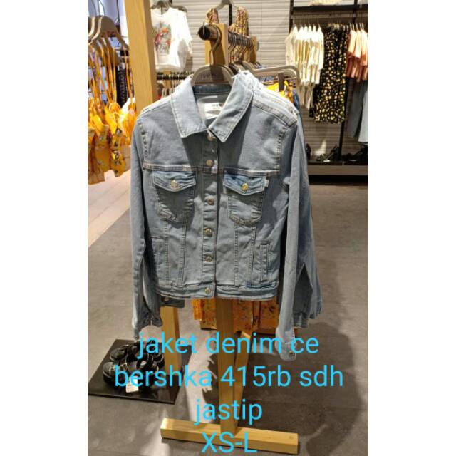 BERSHKA WOMEN NEW JAKET DENIM WANITA LENGAN PANJANG
