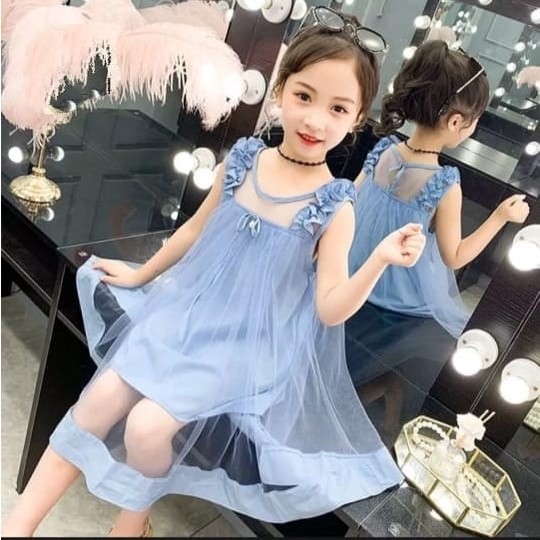 INV - KIDS DRESS MRT / PINK / BLUR / COMBI TULLE / TERBARU