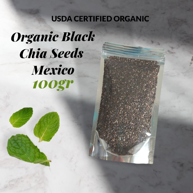 

ORGANIC BLACK CHIA SEED MEXICO 100GR / CHIASEED ORGANIK USDA CERTIFIED