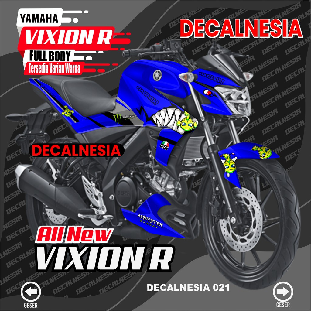 Sticker Full Body Motor Vixion R 155 New Variasi - Decal Vixion R Stiker Vixion R 155 Motif Shark