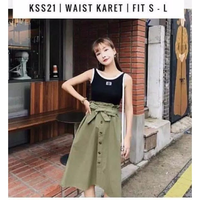 BDG_STYLE ROK GUMI/ROK KEKINIAN/ROK WANITA TERBARU- ROK TWISCONE TEBAL-BISA COD