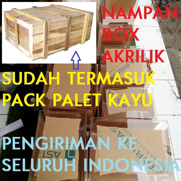 [CARGO B - 1 SET NAMPAN BOX AKRILIK PACKING KAYU] Nampan BOX AKRILIK Baki Hantaran Seserahan