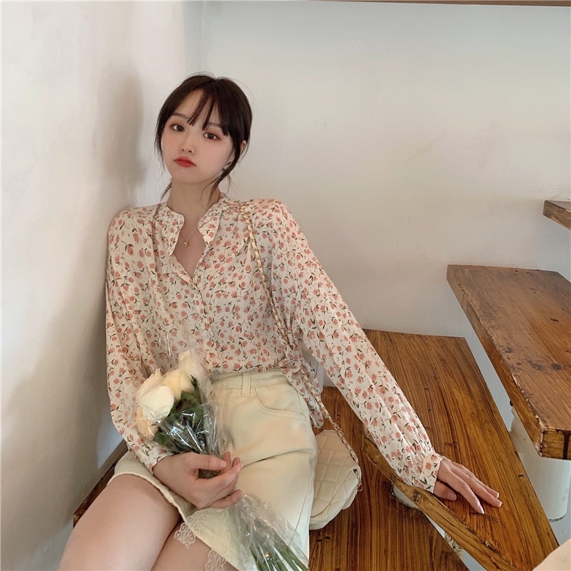 YEJIN FLOWER TOP - ATASAN BLOUSE KOREA BUNGA MOTIF