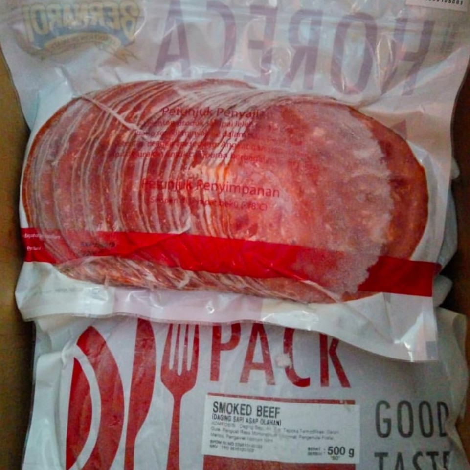 

Bernardi Smoked Beef Horeca Pack, Bentuk Bulat, Kemasan 500gr