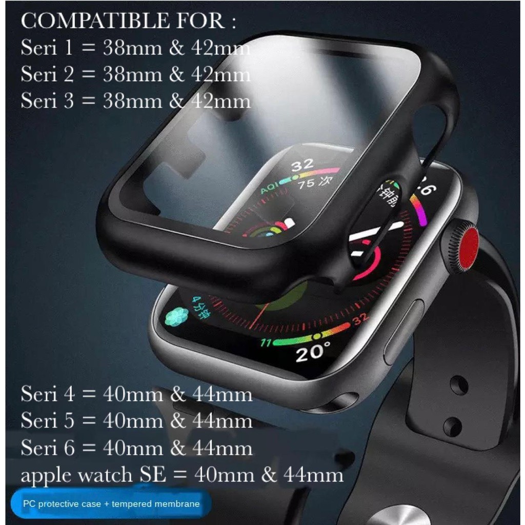 CLASSIC hard case APPLE WATCH SERI 8 / 7 (41mm / 45mm) SERI SE GEN 2 / GEN 1 (2020 / 2022) SERI 6 / 5 / 4 (40mm / 44mm) SERI 3 / 2 / 1 (38mm / 42mm) CASE dan ANTI GORES