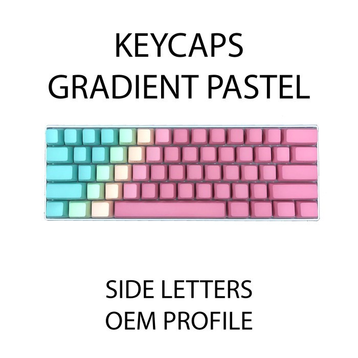 ALCHA KEYCAPS GRADIENT PASTEL PBT DOUBLE SHOT SIDE LETTERS