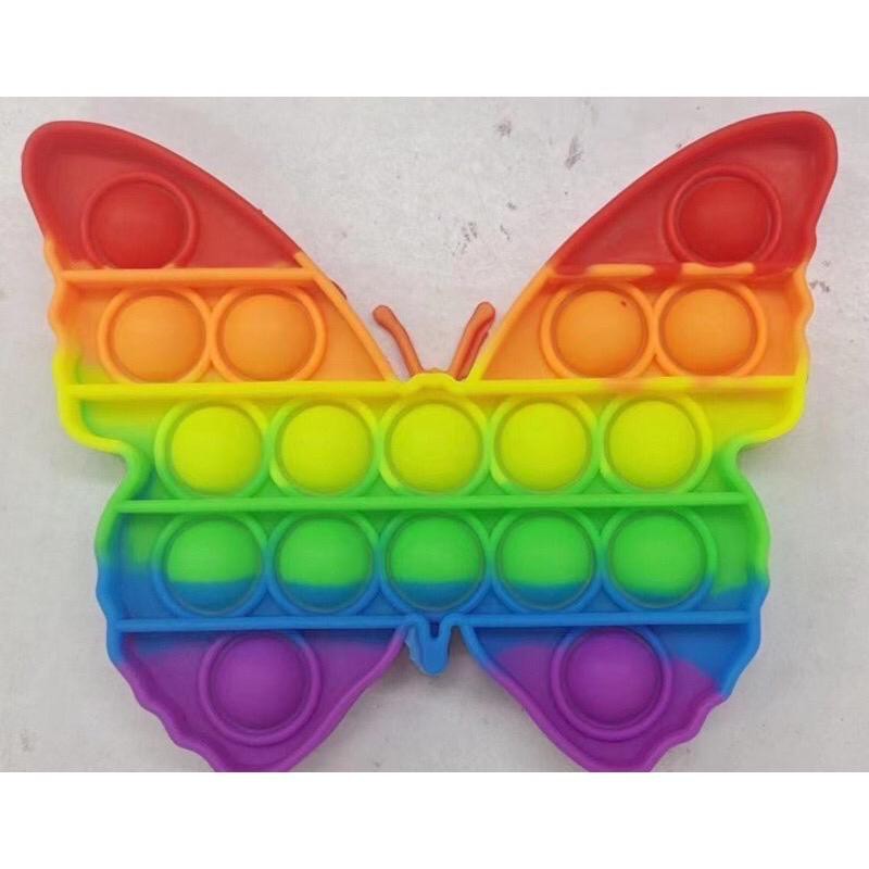 Pop It Rainbow Unicorn Fidget Toy Langka Murah Berkualitas Unik Mainan Edukasi Edukatif Free Gundu-kupu