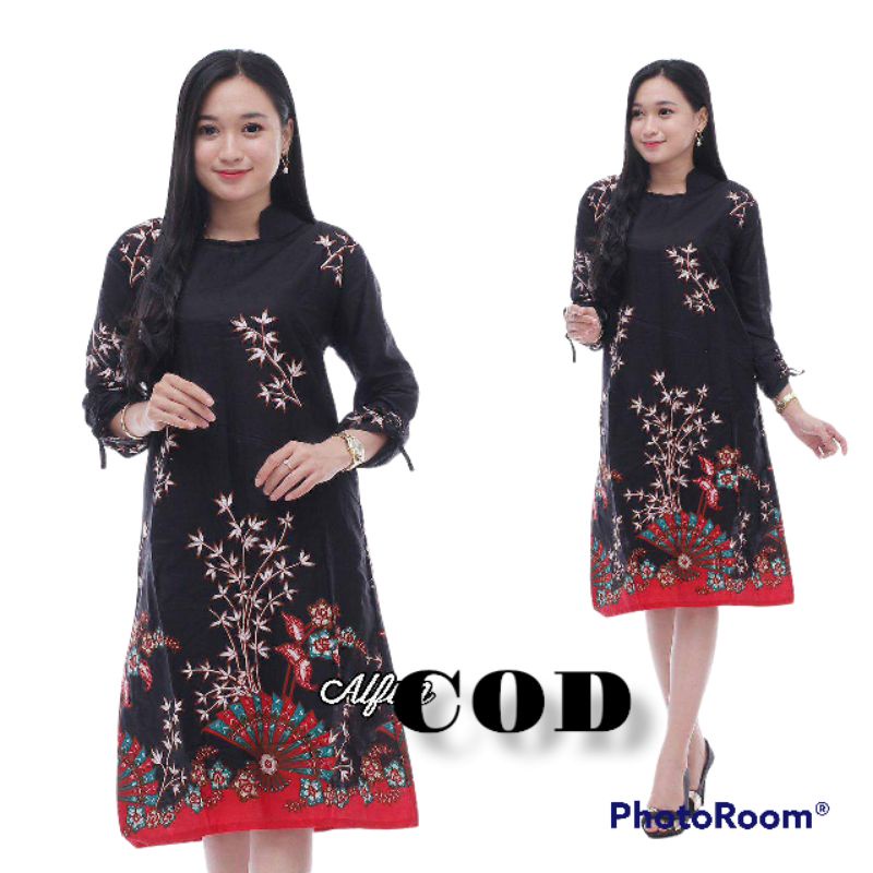 tunik batik wanita atasan batik terbaru 2022 / batik tunik jumbo modern / dress batik cewek baju bat