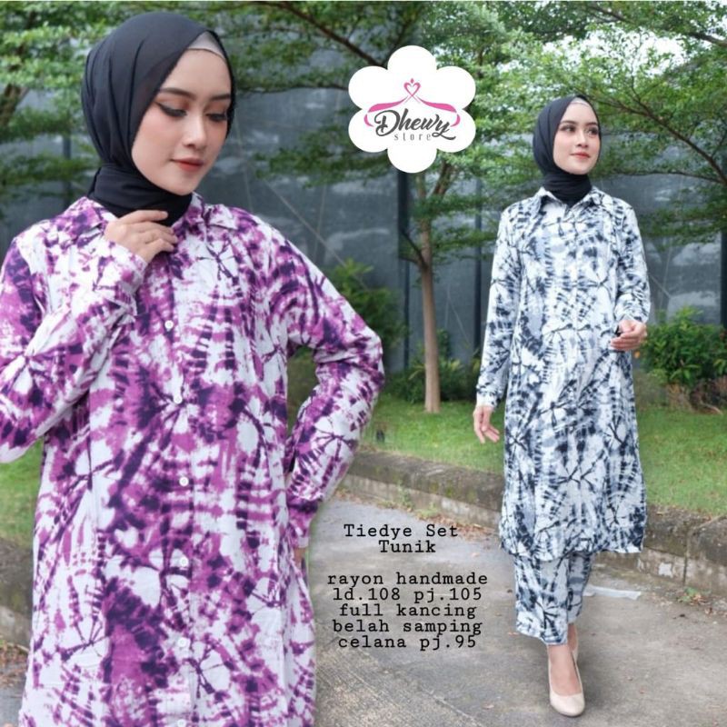 New Tiedye Set Tunik By Dhewy Store