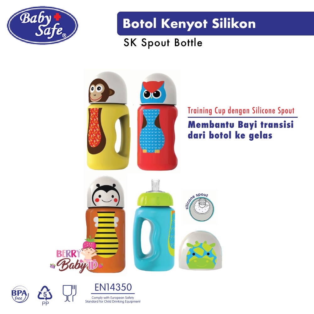 Baby Safe Bottle Silicone Spout Training Cup Botol Bayi Anak SK005 BBS048 Berry Mart