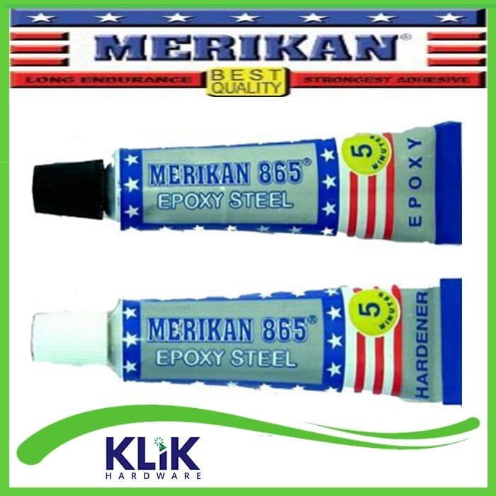 Merikan Lem Besi Epoxy Plastik Steel 5 Menit 68 gram