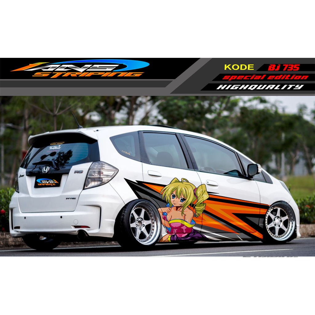 VARIASI STICKER MOBIL HONDA BRIO AGYA JAZZ AVANZA YARIS / DECAL STICKER MOBIL JAZZ / STIKER MOBIL