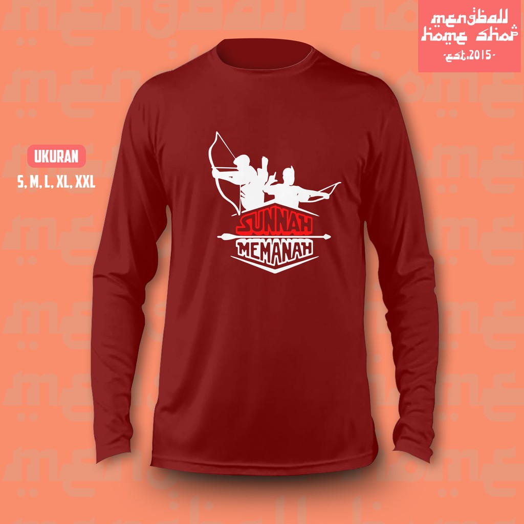 KAOS DAKWAH KAOS SUNNAH MEMANAH ARCHERY KAOS ISLAMI KAOS PRIA WANITA LENGAN PANJANG-2