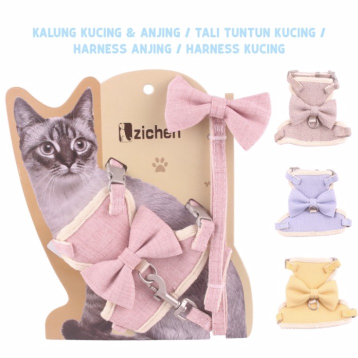 Kalung Kucing &amp; Anjing / Tali Tuntun Kucing / Harness Kucing Anjing