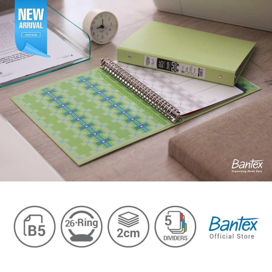 

BUKU BINDER NOTE B5 2D BANTEX 1336-72 PASTEL GREEN MURAH