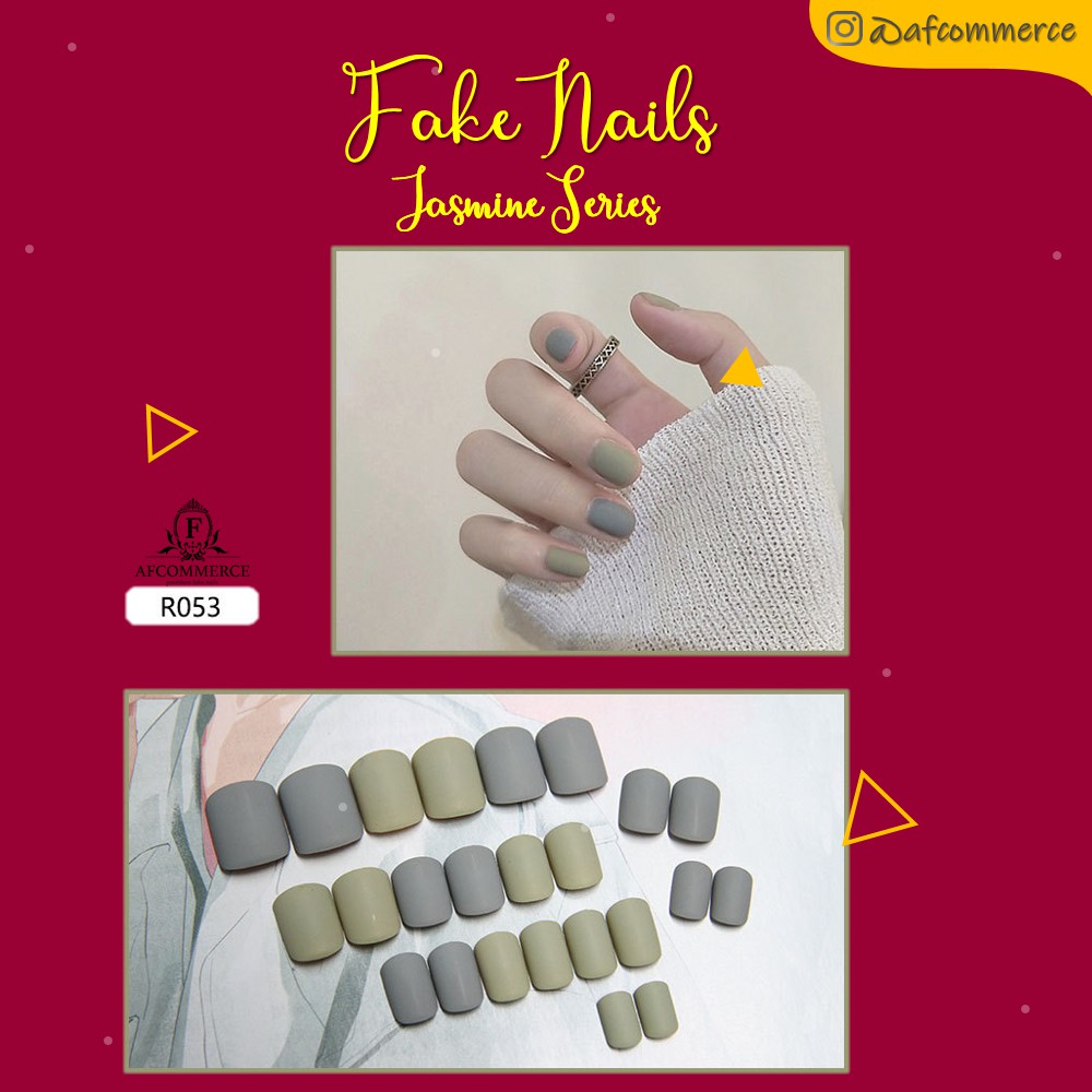 KUKU PALSU KARAKTER PRINTED NAILS JASMINE SERIES R0053