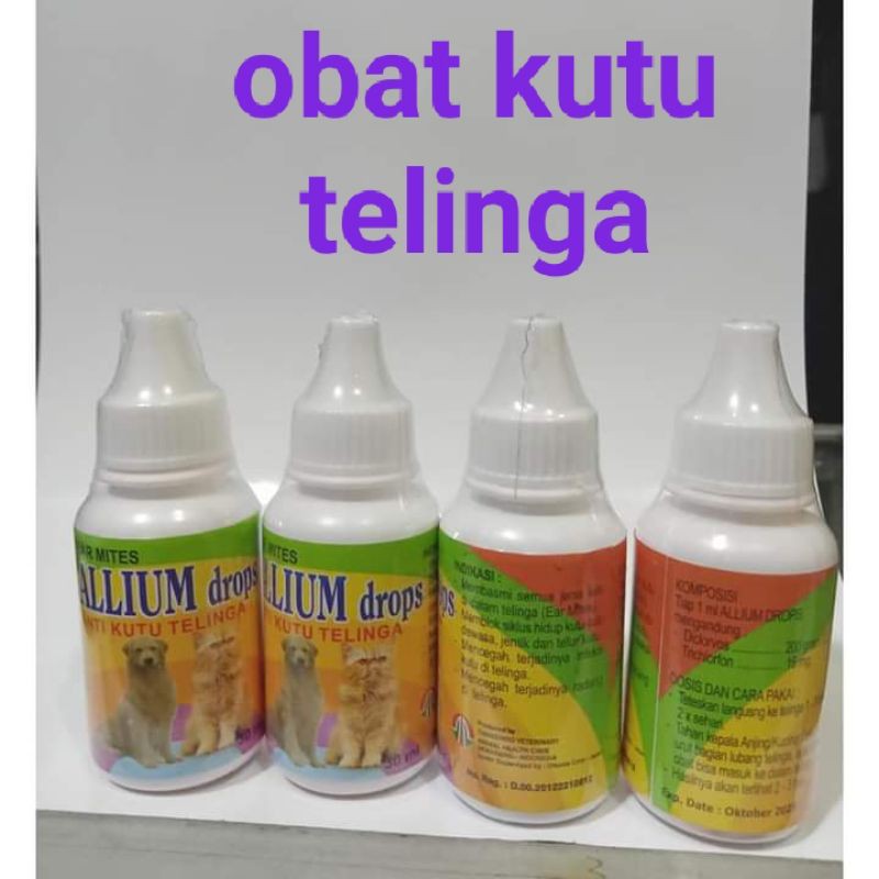 Obat Kutu Telinga Kucing Allium Drop 30ml Murah /Obat Hewan