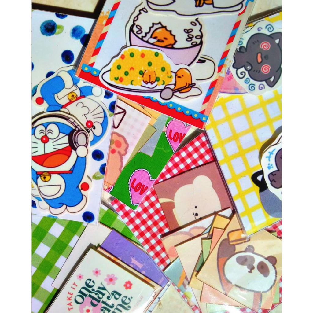 

10 Pcs Stiker Aestetik Tumblr Murah/Stiker Journaling Deco