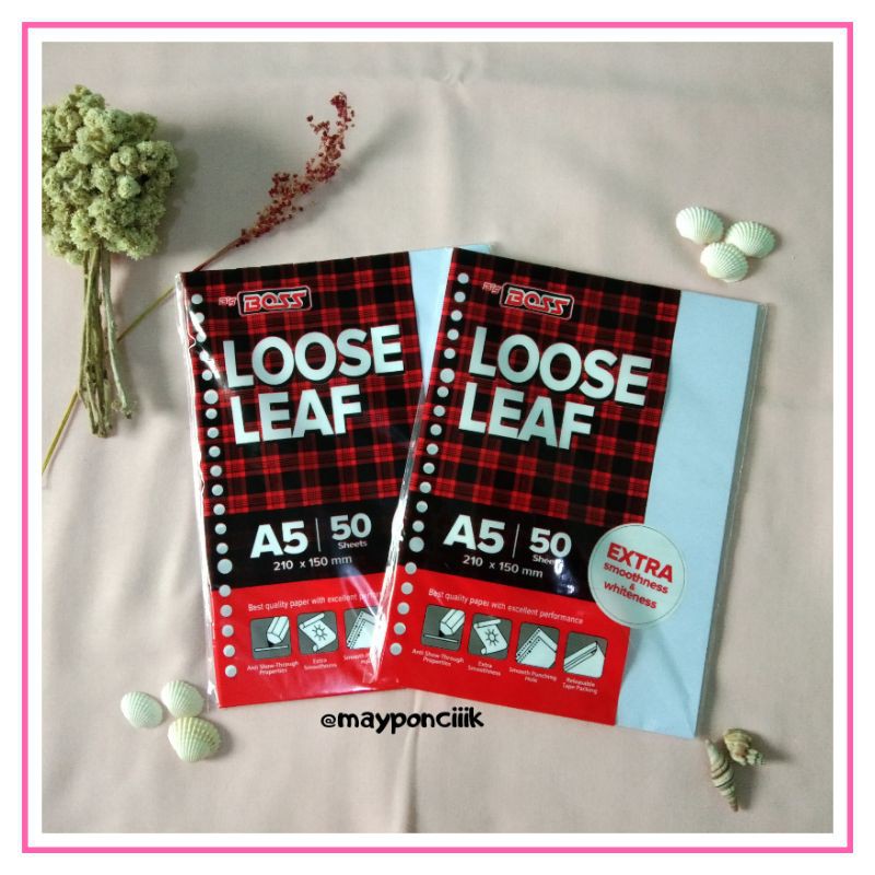 

Loose Leaf Big Boss Ukuran A5 POLOS (isi 50 Lembar)