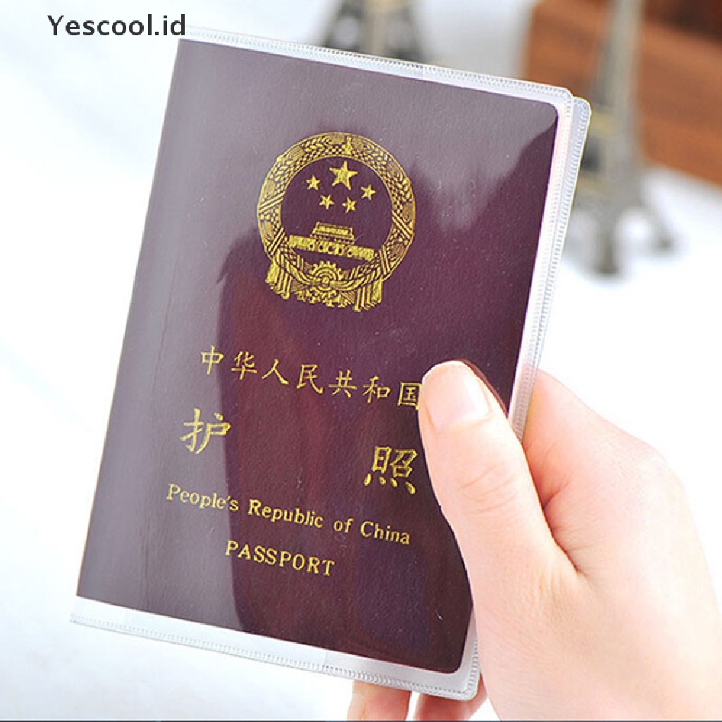 (Yescool) Cover Pelindung Paspor Transparan Untuk Travel