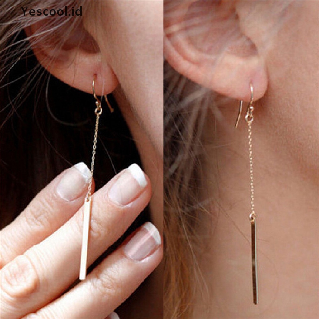 Anting Panjang Menjuntai Bahan Alloy Untuk Wanita