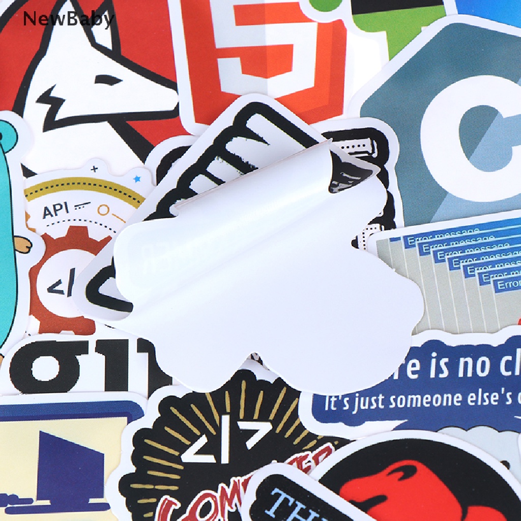 Newbaby 50 Pcs Sticker Decal Dekorasi Laptop Gitar DIY