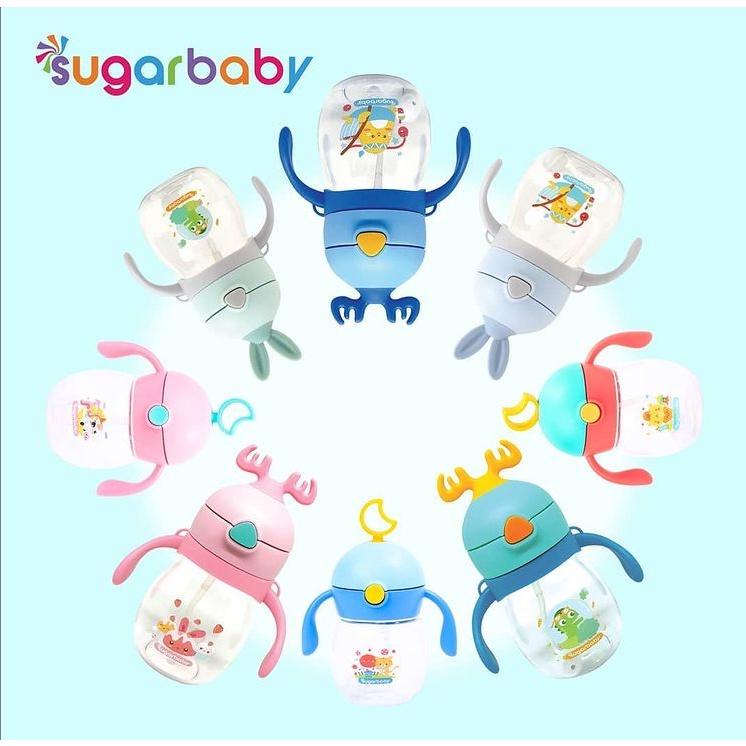 Sugar Baby Tritan Sippy Cup 240ml 270ml 320ml Botol Minum Sedotan Bayi