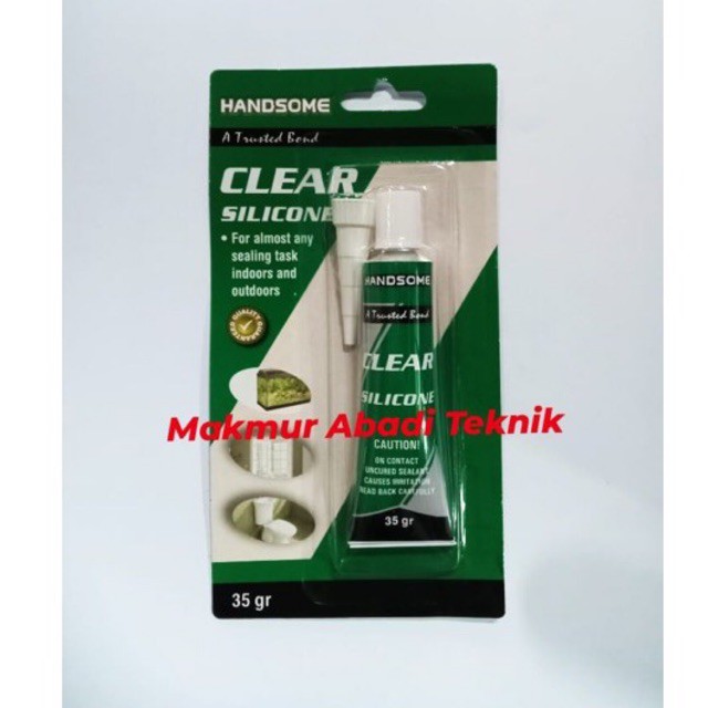 

Lem Silicone Clear / Lem kaca 35gr Handsome