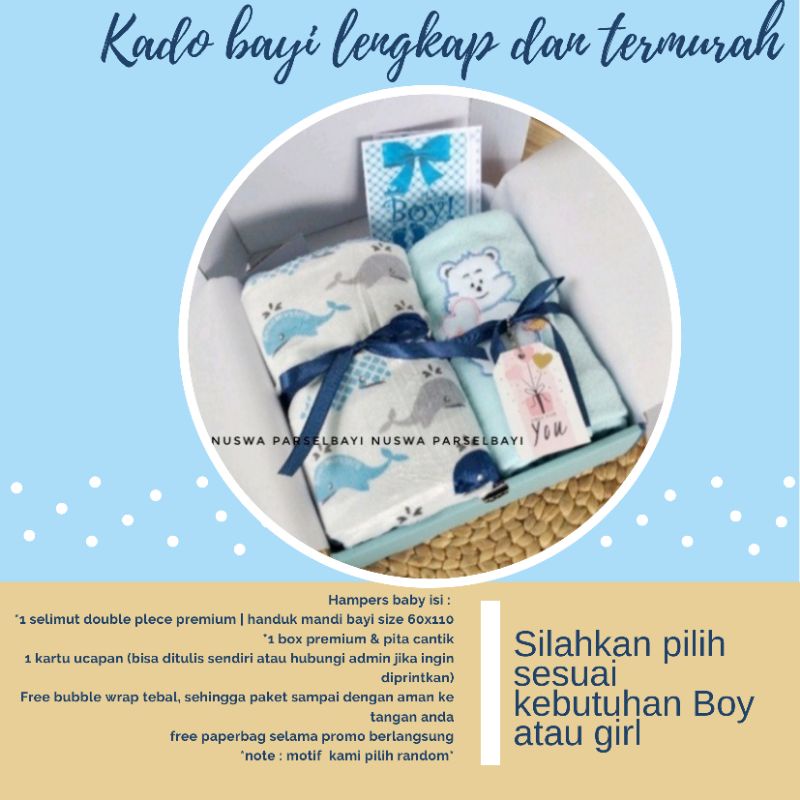 hampers bayi/hampers baby/kado bayi/kado melahirkan/baby gift set/kado bayi baru lahir/kado lahiran/kado bayi new born/parsel bayi/parcel bayi/parsel bayi murah/hampers/gift set baby/kado bayi laki laki/ kado bayi perempuan/kadobayi kembar/paket hampers-Blanket & Towel boy