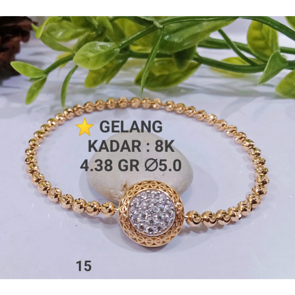 Gelang wanita dewasa fashion kasandra elastis kadar 375/8karat model terbaru