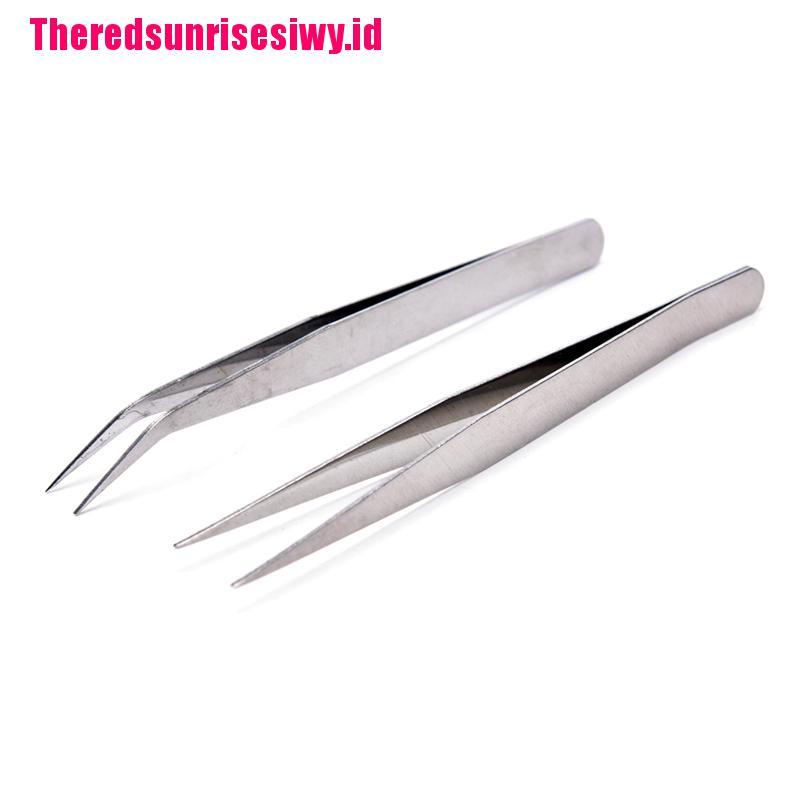 2pcs Pinset Siku Lurus Stainless Steel Alat Makeup