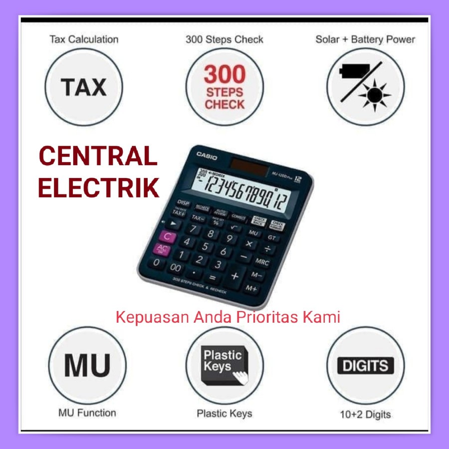 

KALCULATOR CASIO MJ - 120 D PLUS CHECK CORRECT / ORYGINAL