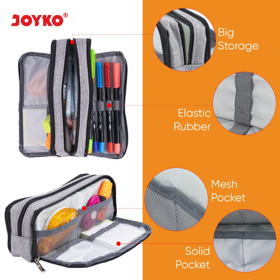 Pencil Case Kotak Tempat Pensil Kain Joyko PC-5006