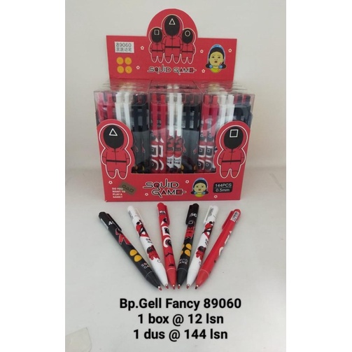 

Pen gel mekanik motif squid game isi 12 pc