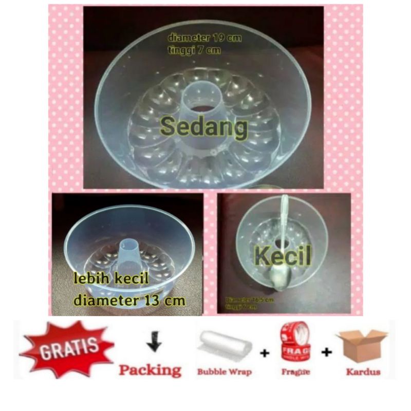 Loyang puding plastik / loyang agar