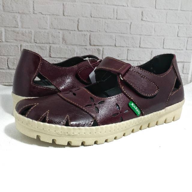 Kickers Sepatu Casual Kasual Wanita Bahan Kulit Asli Model Kekinian Elegan Trendy Murah